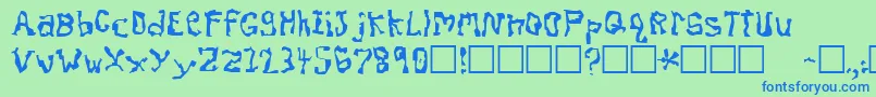 fuente DissonantFractured – Fuentes Azules Sobre Fondo Verde