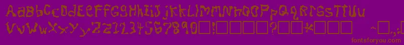 DissonantFractured Font – Brown Fonts on Purple Background