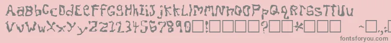 DissonantFractured-Schriftart – Graue Schriften auf rosa Hintergrund