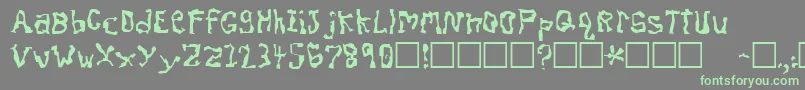 DissonantFractured Font – Green Fonts on Gray Background