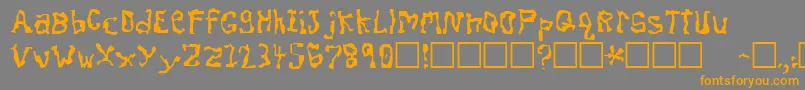 DissonantFractured Font – Orange Fonts on Gray Background