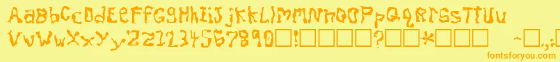 fuente DissonantFractured – Fuentes Naranjas Sobre Fondo Amarillo