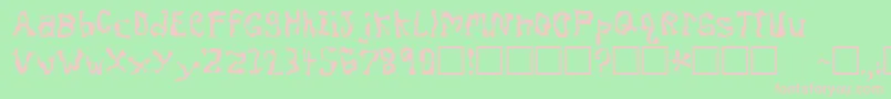 DissonantFractured Font – Pink Fonts on Green Background