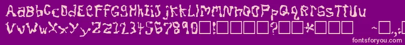 Fonte DissonantFractured – fontes rosa em um fundo violeta