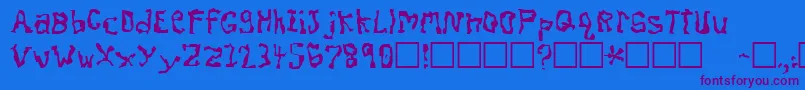 DissonantFractured Font – Purple Fonts on Blue Background