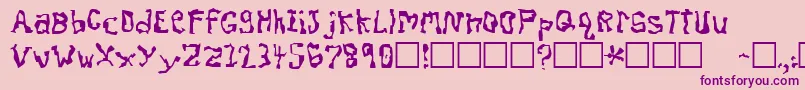 DissonantFractured Font – Purple Fonts on Pink Background