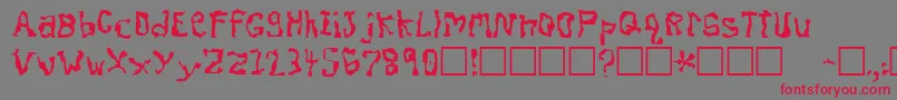 Шрифт DissonantFractured – красные шрифты на сером фоне