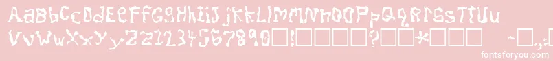 DissonantFractured Font – White Fonts on Pink Background