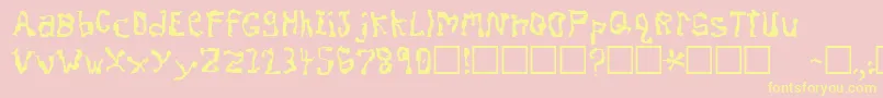 DissonantFractured Font – Yellow Fonts on Pink Background