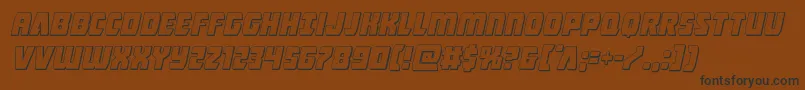 Intergalactic3Dital Font – Black Fonts on Brown Background
