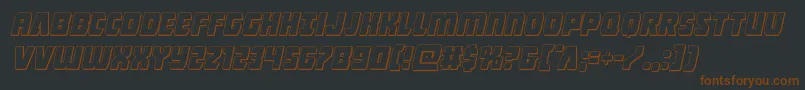 Intergalactic3Dital Font – Brown Fonts on Black Background