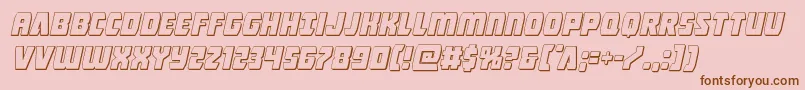 Intergalactic3Dital Font – Brown Fonts on Pink Background