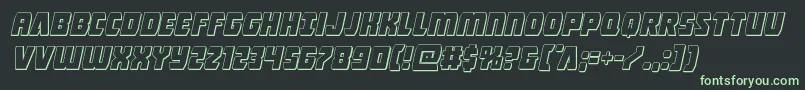 Intergalactic3Dital Font – Green Fonts on Black Background