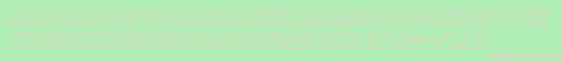 Intergalactic3Dital Font – Pink Fonts on Green Background