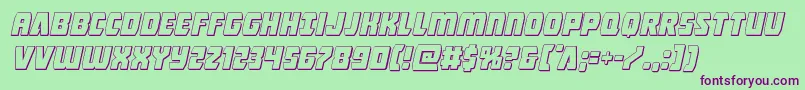 Intergalactic3Dital Font – Purple Fonts on Green Background