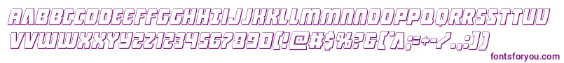 Intergalactic3Dital Font – Purple Fonts on White Background