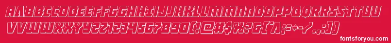 Intergalactic3Dital Font – White Fonts on Red Background