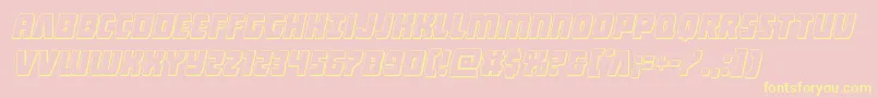 Intergalactic3Dital Font – Yellow Fonts on Pink Background