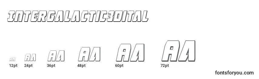 Intergalactic3Dital Font Sizes