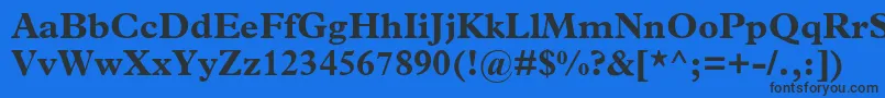 Шрифт MplantinBold – чёрные шрифты на синем фоне