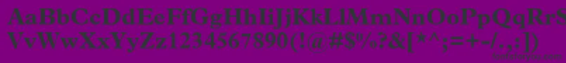 MplantinBold-fontti – mustat fontit violetilla taustalla