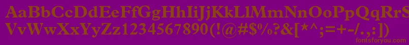 MplantinBold Font – Brown Fonts on Purple Background