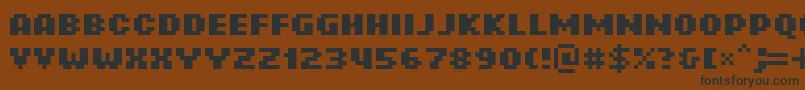 RotorcapneueBold Font – Black Fonts on Brown Background