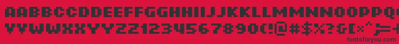 RotorcapneueBold Font – Black Fonts on Red Background