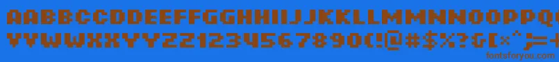 Подробнее о шрифте RotorcapneueBold Шрифт RotorcapneueBold – коричневые шрифты на синем фоне