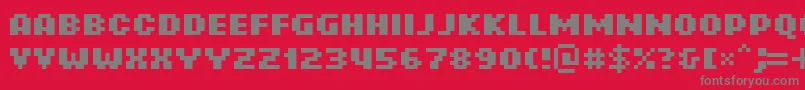 RotorcapneueBold Font – Gray Fonts on Red Background
