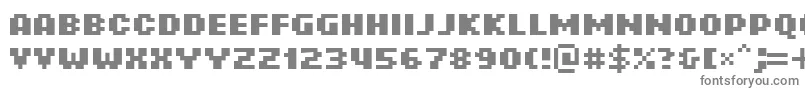 RotorcapneueBold-fontti – harmaat kirjasimet valkoisella taustalla