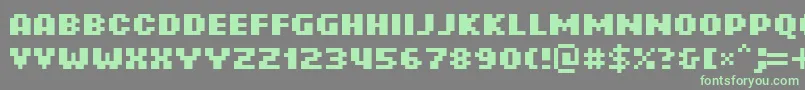 RotorcapneueBold Font – Green Fonts on Gray Background