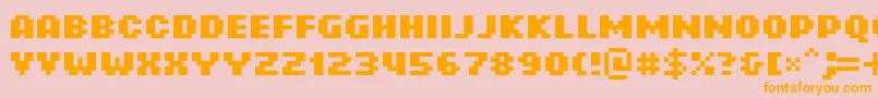 RotorcapneueBold Font – Orange Fonts on Pink Background