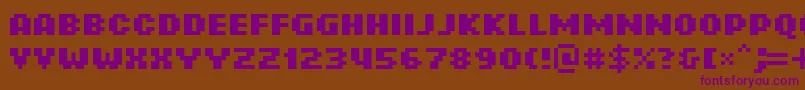 Lisätietoja RotorcapneueBold-fontista RotorcapneueBold-fontti – violetit fontit ruskealla taustalla