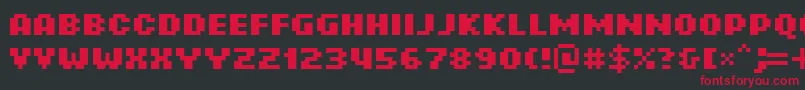 RotorcapneueBold Font – Red Fonts on Black Background