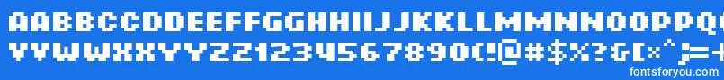 Saiba mais sobre a fonte RotorcapneueBold Fonte RotorcapneueBold – fontes brancas em um fundo azul