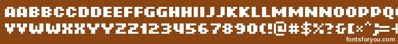 Lisätietoja RotorcapneueBold-fontista RotorcapneueBold-fontti – valkoiset fontit ruskealla taustalla