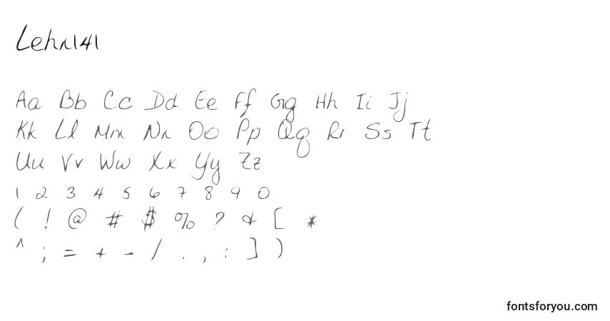 A fonte Lehn141 – alfabeto, números, caracteres especiais