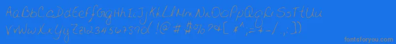 Lehn141-Schriftart – Graue Schriften auf blauem Hintergrund