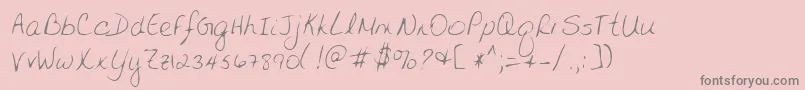 Lehn141-Schriftart – Graue Schriften auf rosa Hintergrund