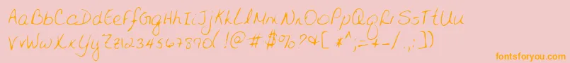 Lehn141 Font – Orange Fonts on Pink Background