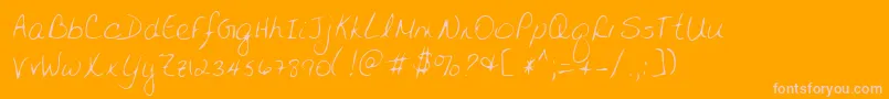Шрифт Lehn141 – розовые шрифты на оранжевом фоне