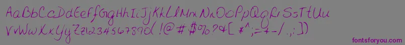 Lehn141 Font – Purple Fonts on Gray Background