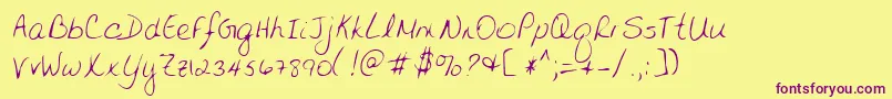 Шрифт Lehn141 – фиолетовые шрифты на жёлтом фоне