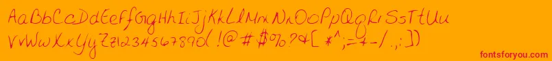 Lehn141 Font – Red Fonts on Orange Background