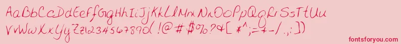 Lehn141 Font – Red Fonts on Pink Background
