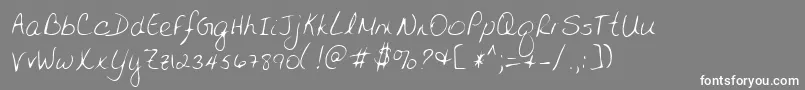 フォントLehn141 – 灰色の背景に白い文字