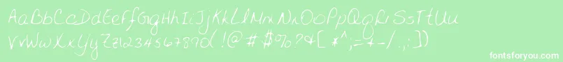 Lehn141 Font – White Fonts on Green Background