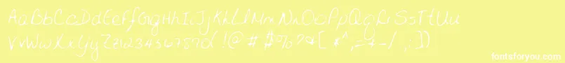 Lehn141 Font – White Fonts on Yellow Background