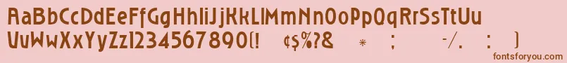 Roslyng Font – Brown Fonts on Pink Background